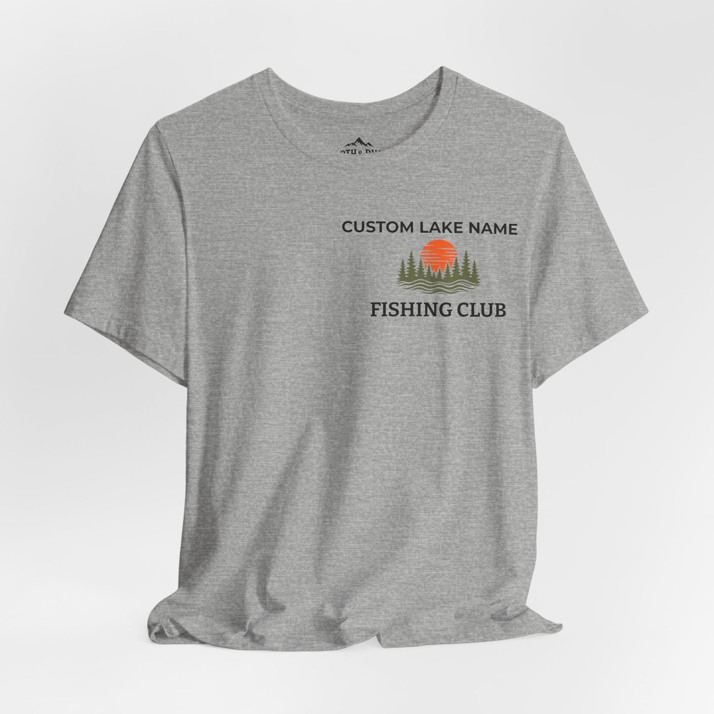 Personalized Smallmouth Bass Fishing Club T-Shirt - Athletic Heather - Sloth & Duck