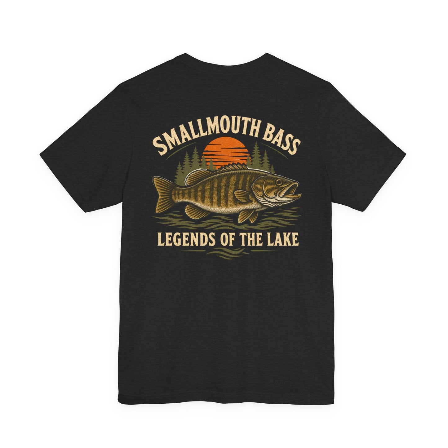 Personalized Smallmouth Bass Fishing Club T-Shirt - Heather True Royal - Sloth & Duck