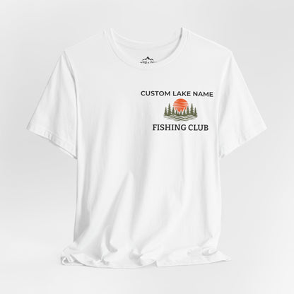 Personalized Smallmouth Bass Fishing Club T-Shirt - White - Sloth & Duck