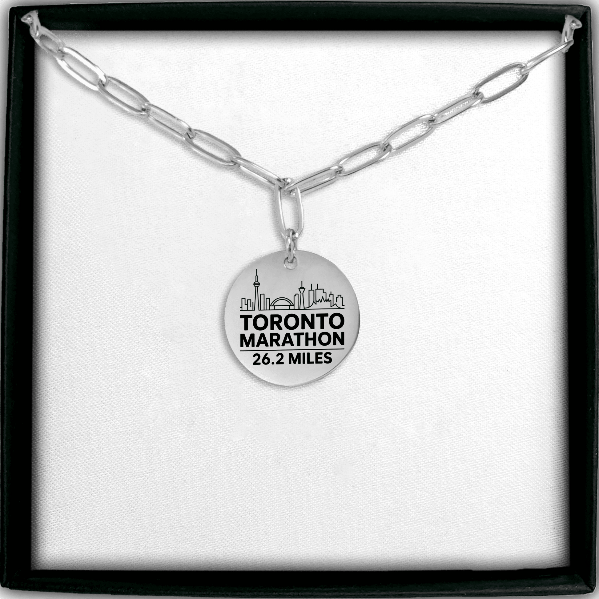 Personalized Toronto Marathon Skyline Necklace 26.2 Miles - Without back engraving - Sloth & Duck