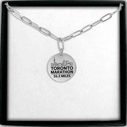Personalized Toronto Marathon Skyline Necklace 26.2 Miles - Without back engraving - Sloth & Duck