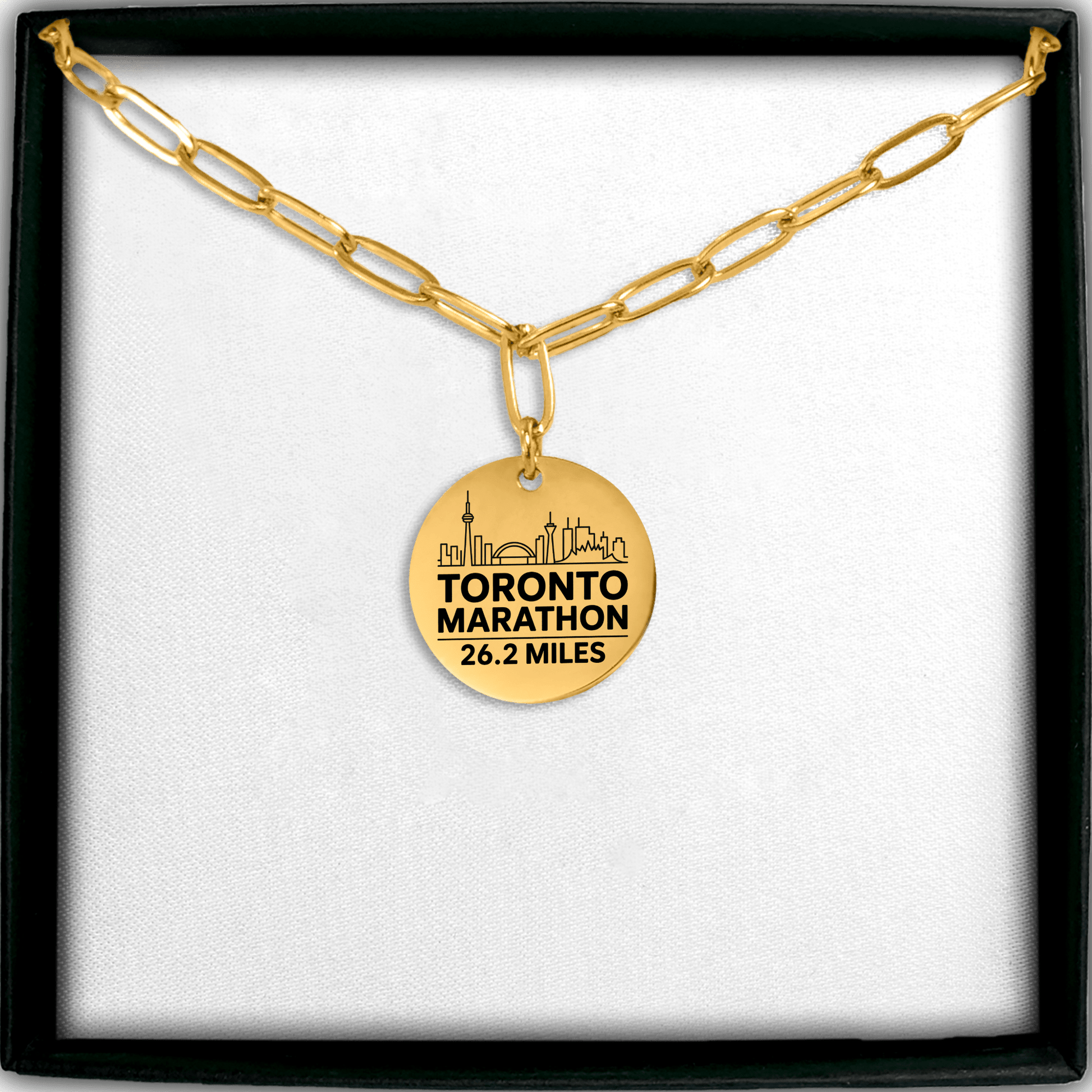 Personalized Toronto Marathon Skyline Necklace 26.2 Miles - Without back engraving - Sloth & Duck