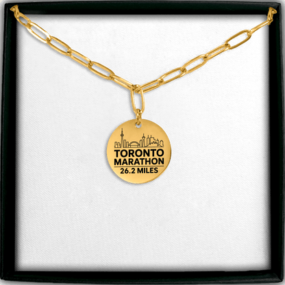 Personalized Toronto Marathon Skyline Necklace 26.2 Miles - Without back engraving - Sloth & Duck