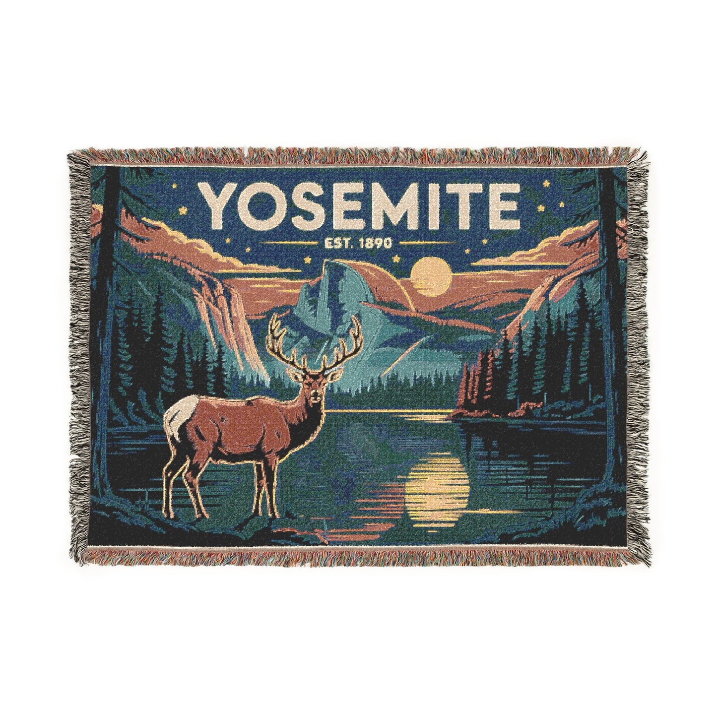 Personalized "Yosemite National Park" Woven Blanket - Artwork - Sloth & Duck