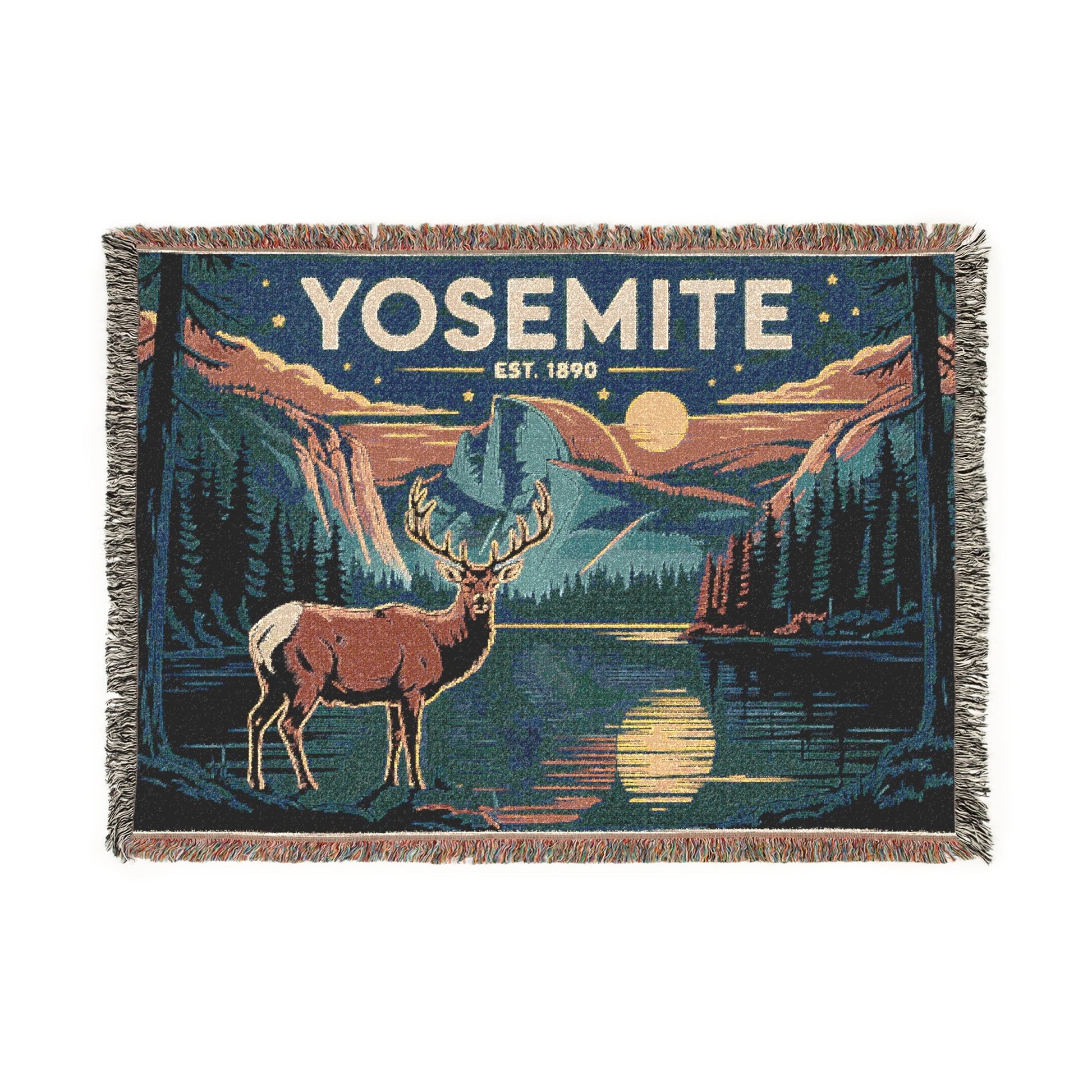 Personalized "Yosemite National Park" Woven Blanket - Artwork - Sloth & Duck