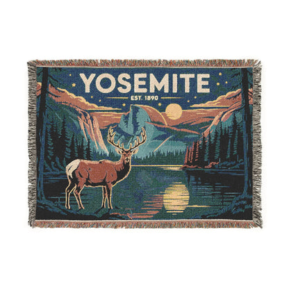 Personalized "Yosemite National Park" Woven Blanket - Artwork - Sloth & Duck