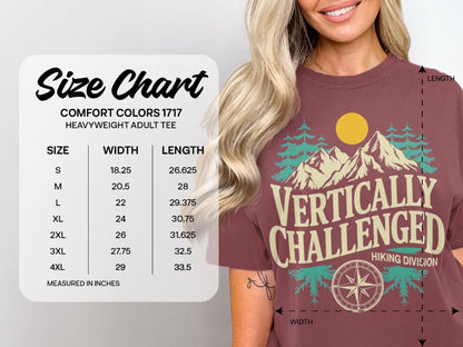 Premium 'Vertically Challenged' Hiking Tee - S - Sloth & Duck