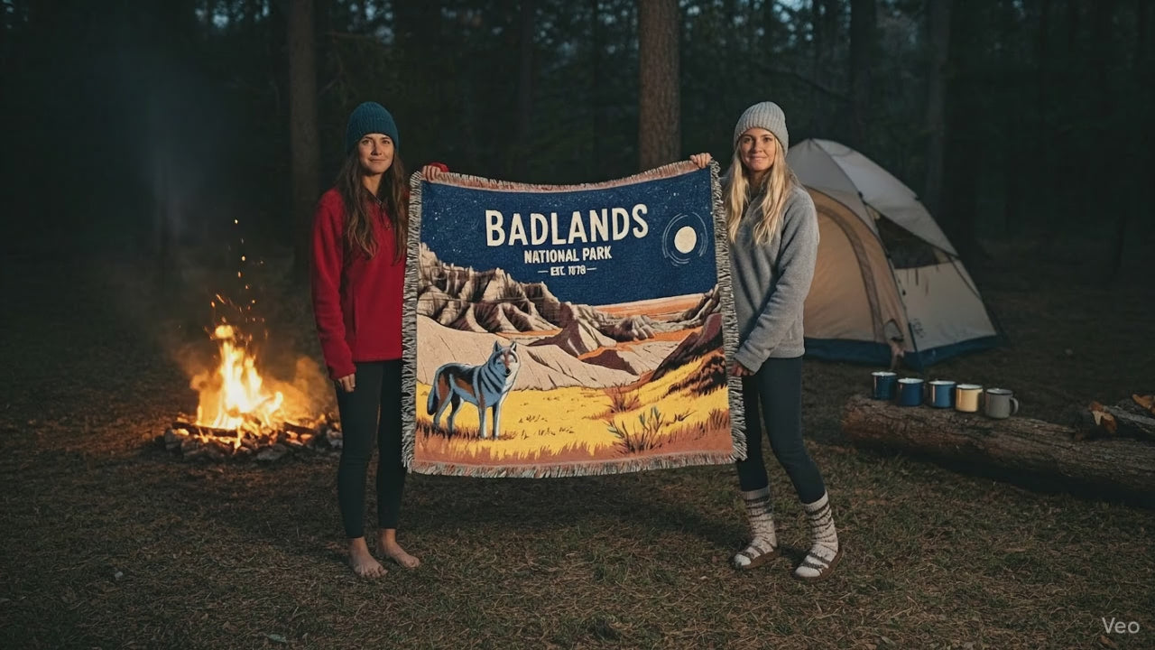 Personalized Badlands National Park Woven Blanket