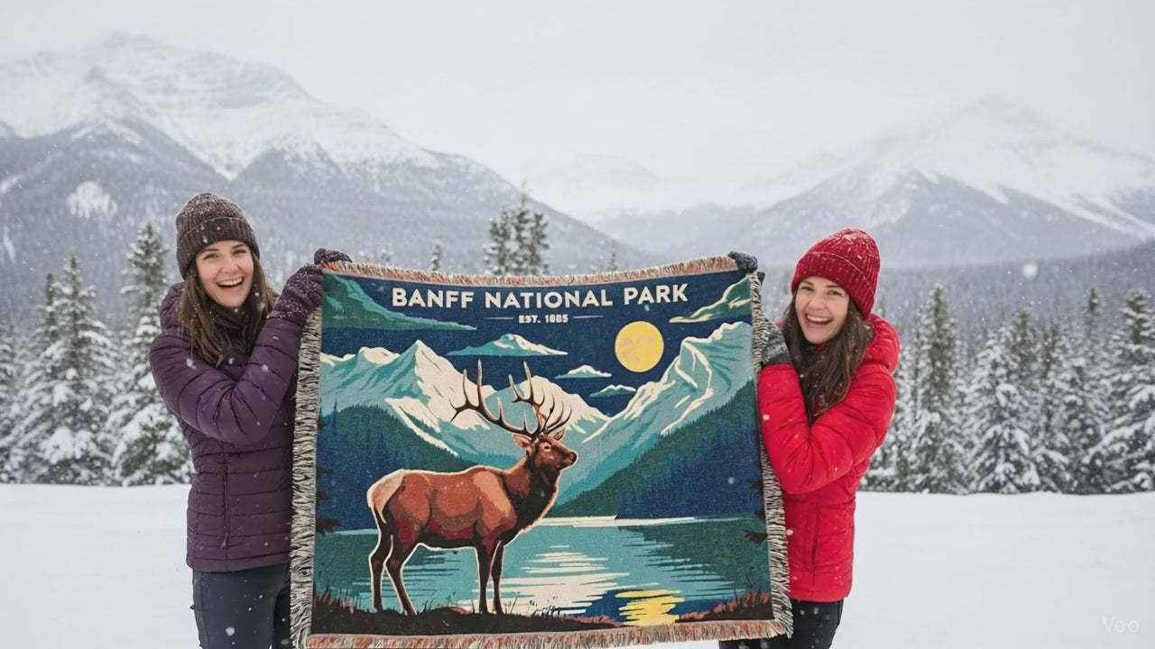 Personalized Banff National Park Woven Blanket