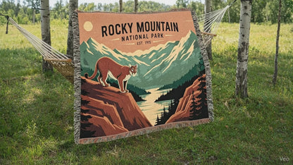Video of Rocky Mountain National Park Throw Blanket with Moose walking in the background