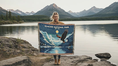 Video Glacier National Park Throw Blanket