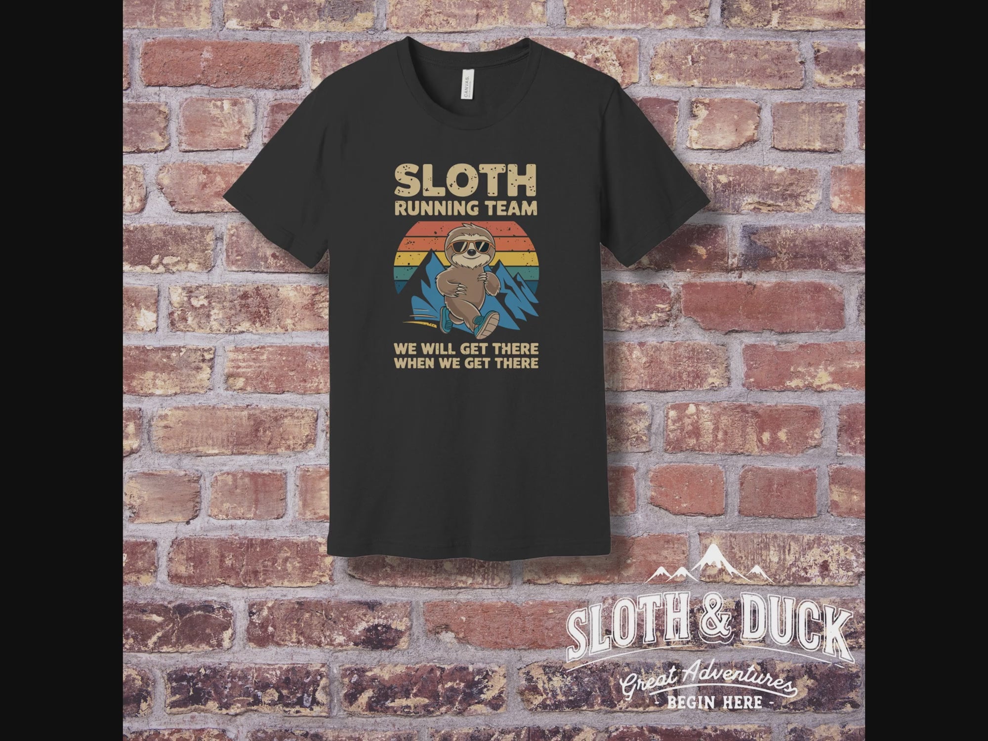 sloth running team we will get there when we get there shirt video