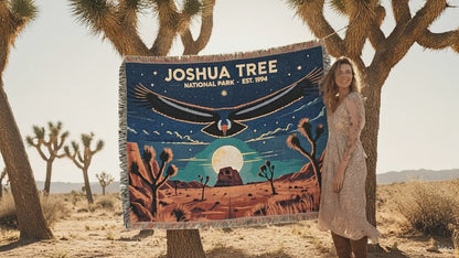 Personalized "Joshua Tree National Park" Woven Blanket