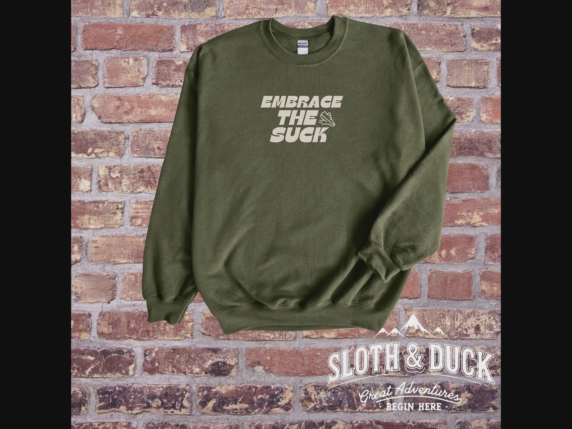 embrace the suck crewneck video