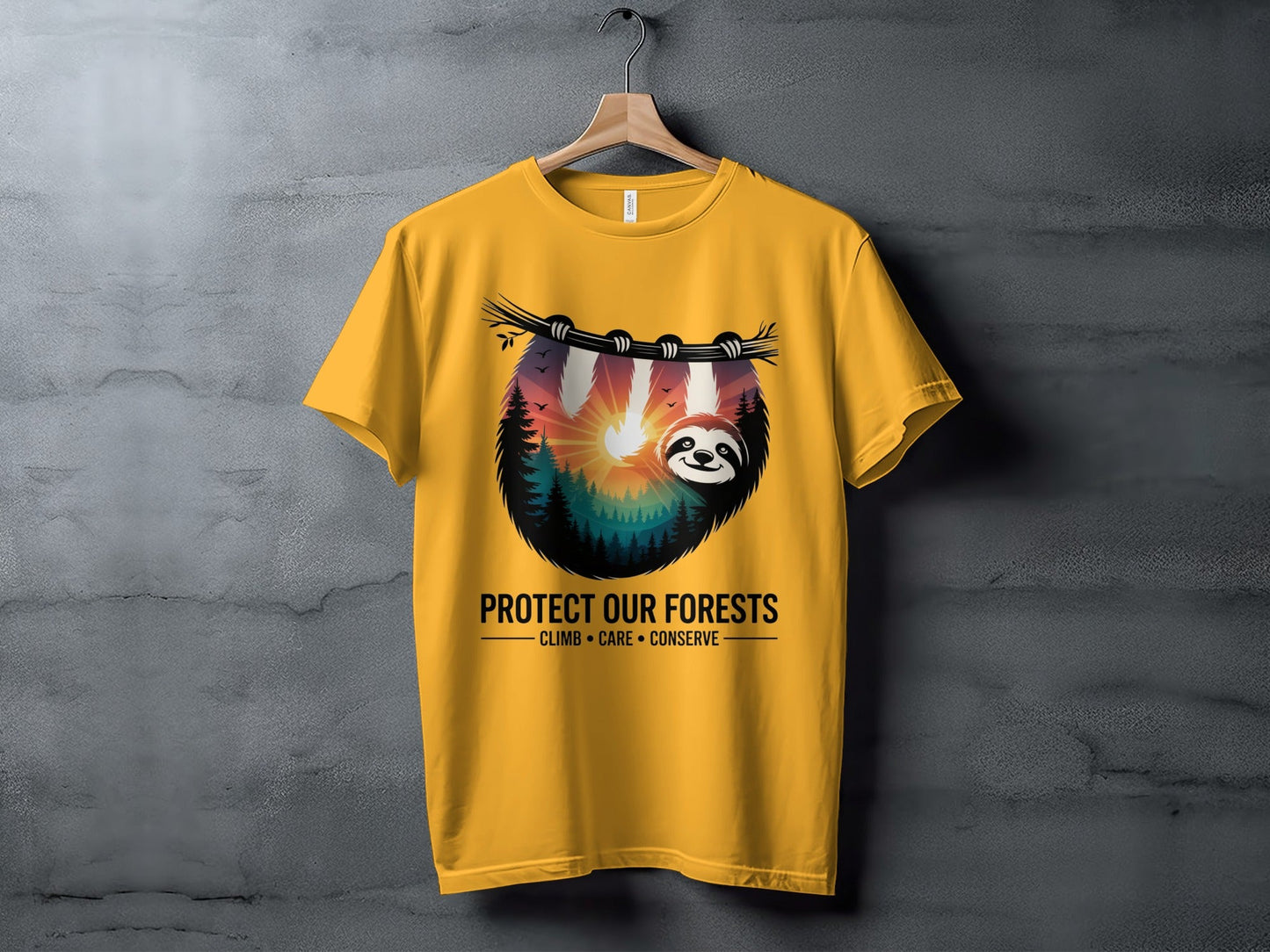"Protect Our Forests" Sloth T-Shirt - XS - Sloth & Duck