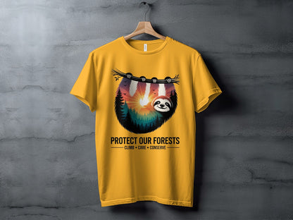 "Protect Our Forests" Sloth T-Shirt - XS - Sloth & Duck