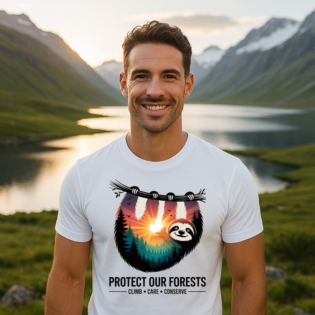 "Protect Our Forests" Sloth T-Shirt - XS - Sloth & Duck
