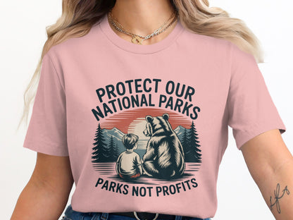 "Protect Our National Parks" T-Shirt - Athletic Heather - Sloth & Duck