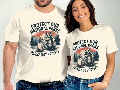 Protect Our National Parks T-Shirt, Parks Not Profits - Adult - Sloth & Duck