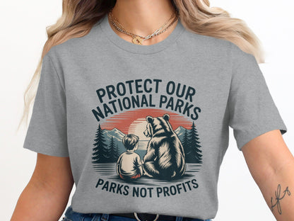 Protect Our National Parks T-Shirt, Parks Not Profits - Adult - Sloth & Duck