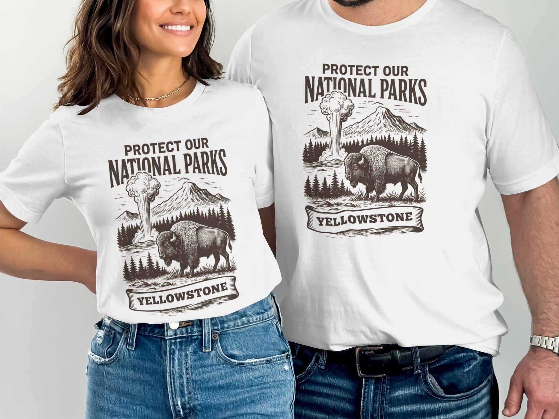 Protect Our National Parks Yellowstone T-Shirt - Adult - XS - Sloth & Duck