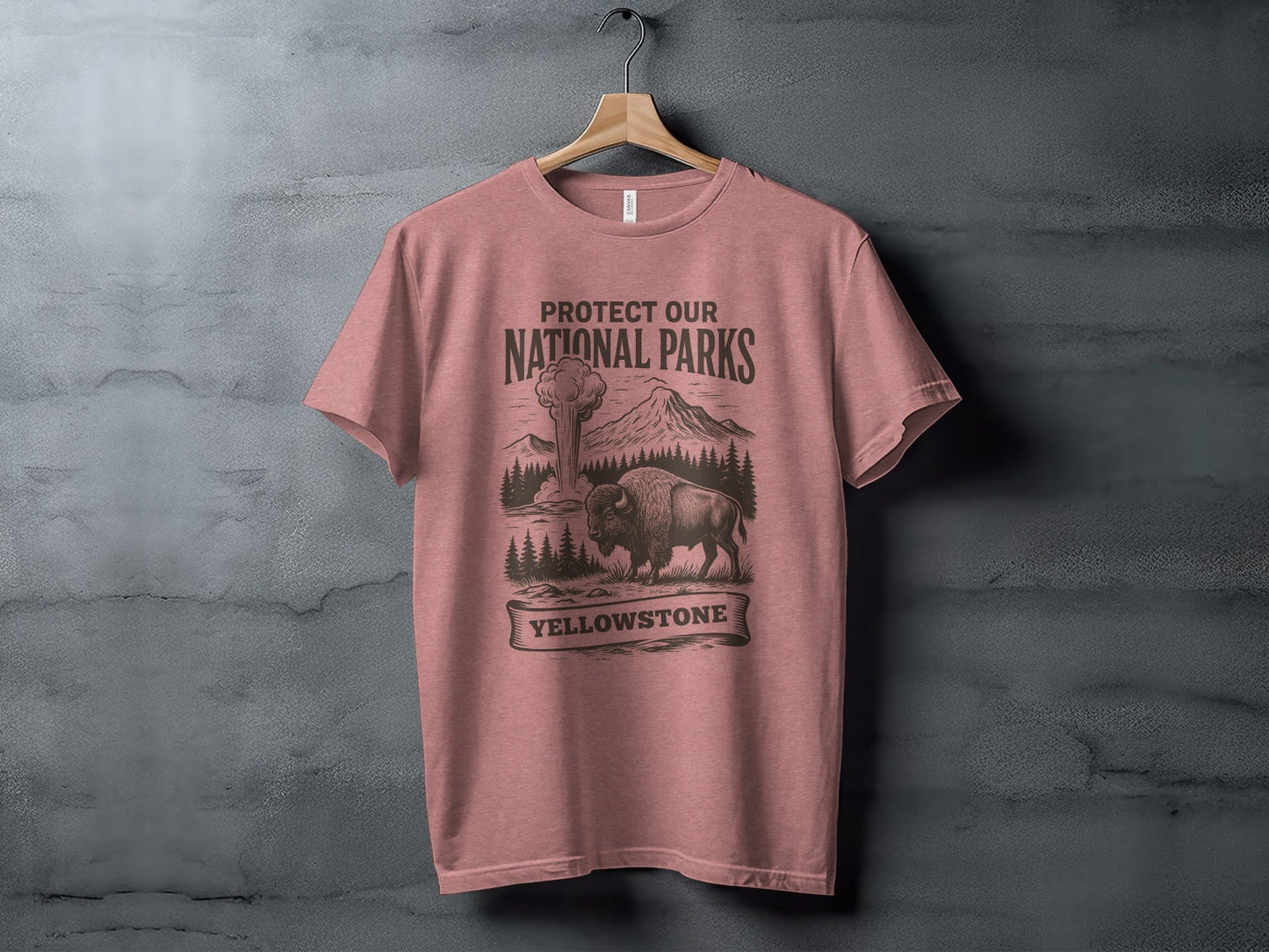 Protect Our National Parks Yellowstone T-Shirt - Adult - XS - Sloth & Duck