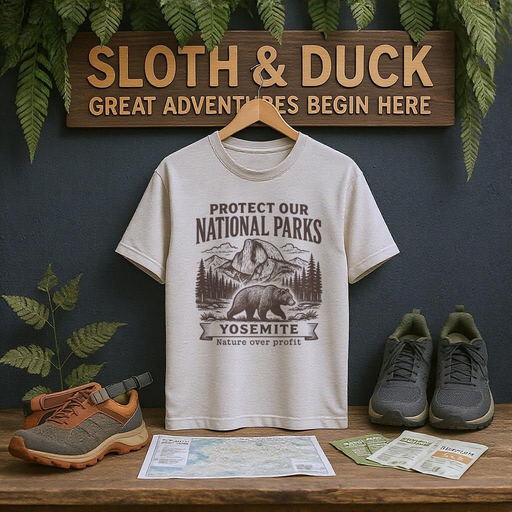 Protect Our National Parks Yosemite T-Shirt - Adult - XS - Sloth & Duck