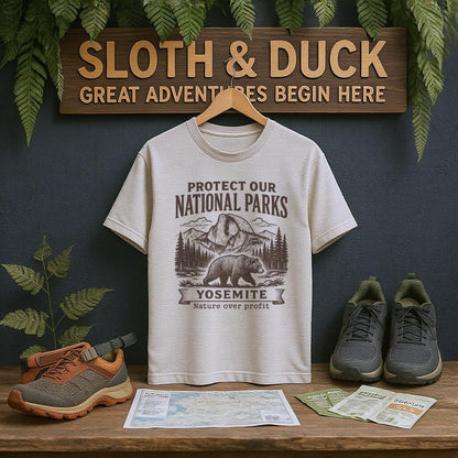 Protect Our National Parks Yosemite T-Shirt - Adult - XS - Sloth & Duck