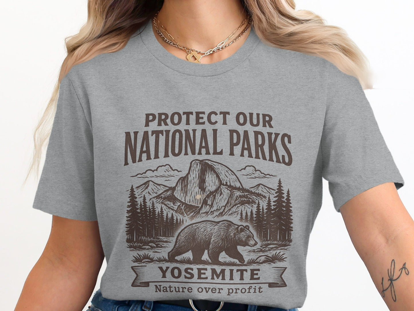 Protect Our National Parks Yosemite T-Shirt - Adult - XS - Sloth & Duck
