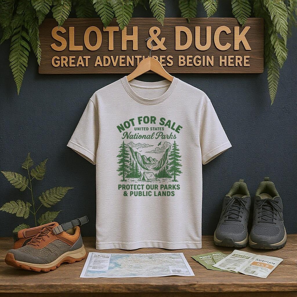 "Protect Public Lands National Park Shirt - Adult - XS - Sloth & Duck