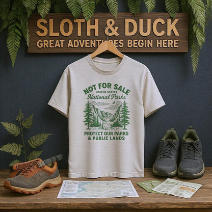 "Protect Public Lands National Park Shirt - Adult - XS - Sloth & Duck