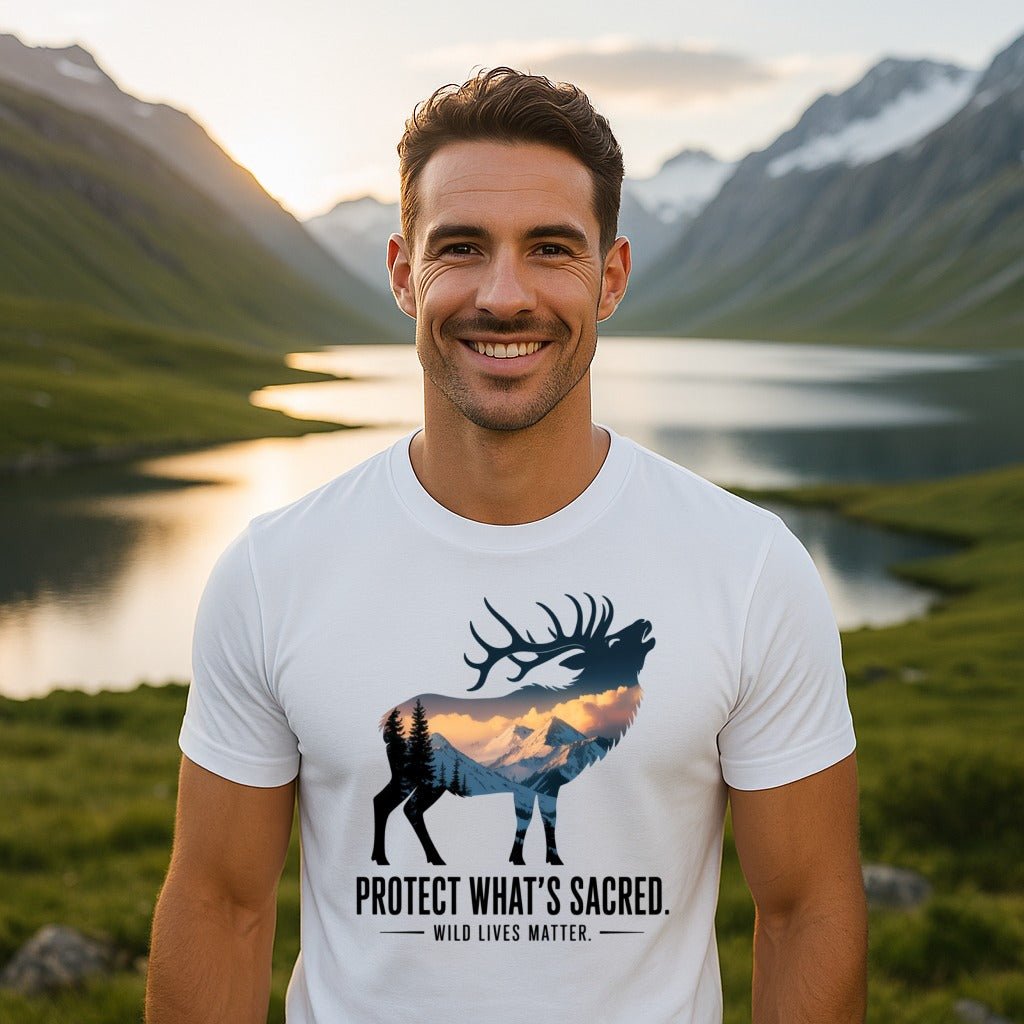 "Protect What's Sacred" Elk T-Shirt - XS - Sloth & Duck
