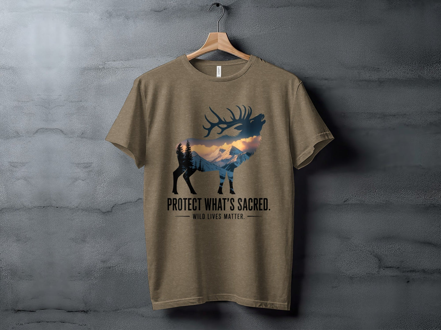 "Protect What's Sacred" Elk T-Shirt - XS - Sloth & Duck