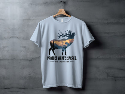 "Protect What's Sacred" Elk T-Shirt - XS - Sloth & Duck
