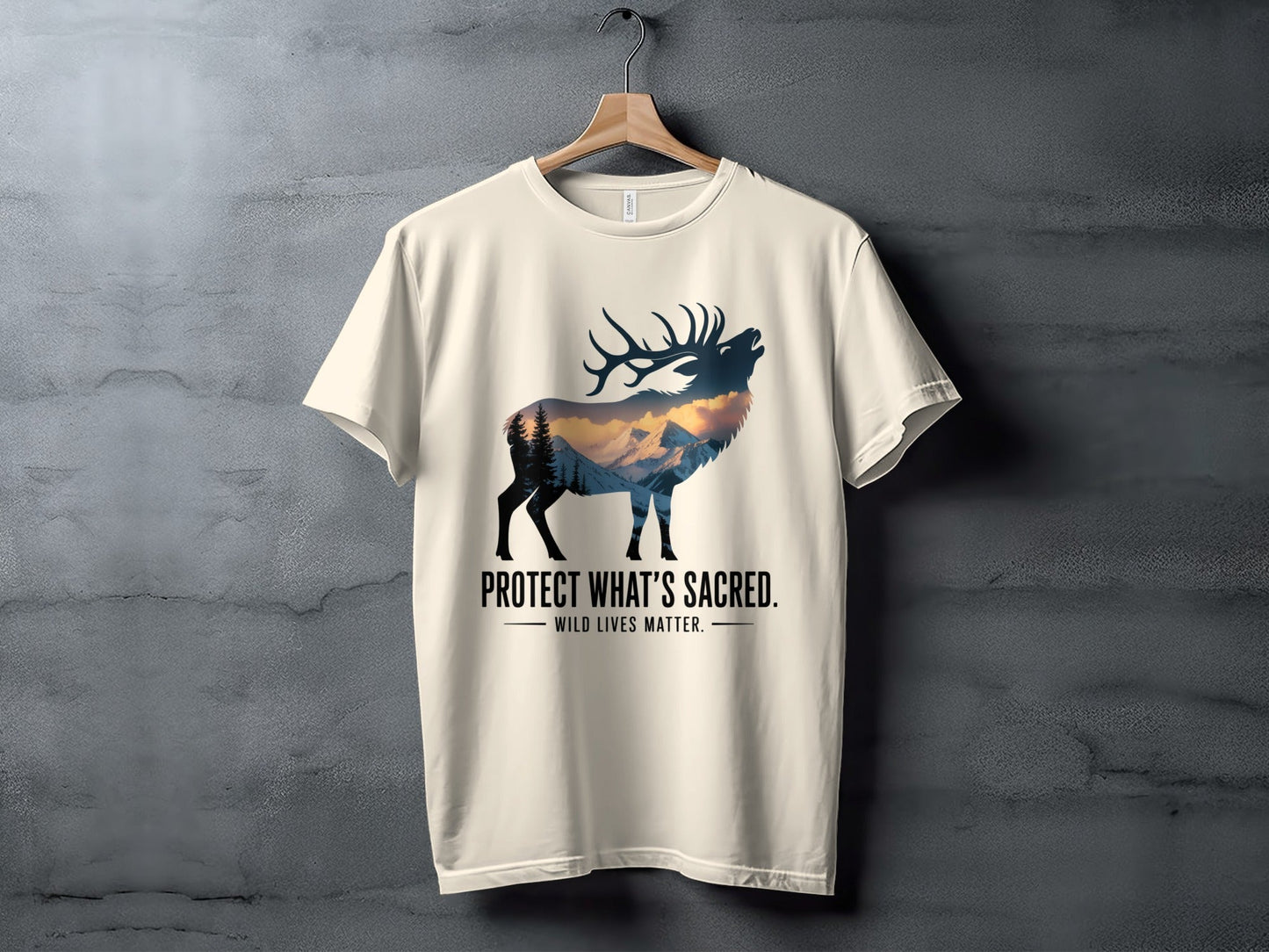 "Protect What's Sacred" Elk T-Shirt - XS - Sloth & Duck