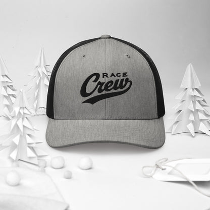 "Race Crew" Embroidered Trucker Cap - Heather/ Black - Sloth & Duck