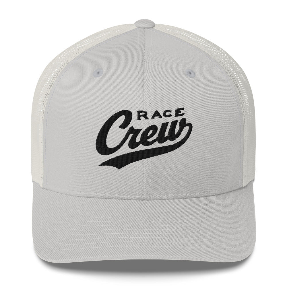 "Race Crew" Embroidered Trucker Cap - Silver - Sloth & Duck