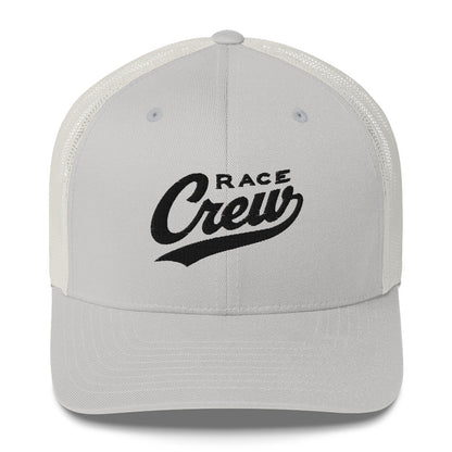 "Race Crew" Embroidered Trucker Cap - Silver - Sloth & Duck