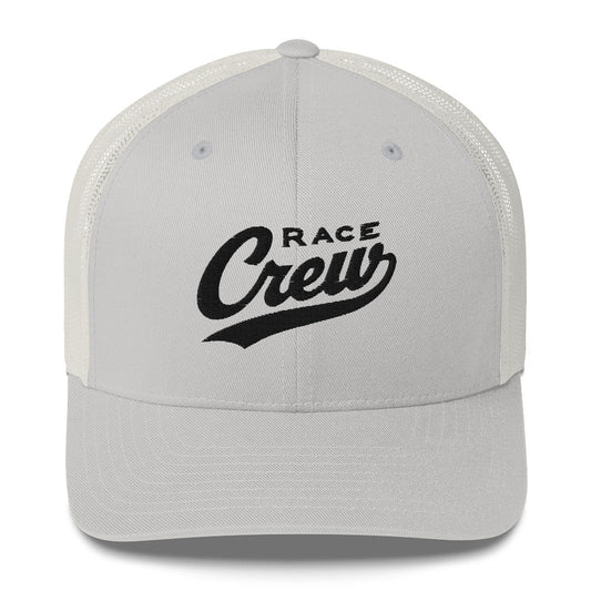 "Race Crew" Embroidered Trucker Cap - Silver - Sloth & Duck