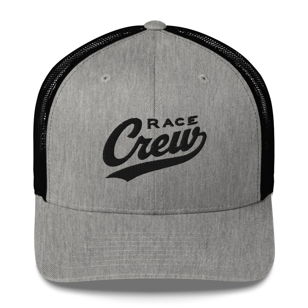 "Race Crew" Embroidered Trucker Cap - Heather/ Black - Sloth & Duck