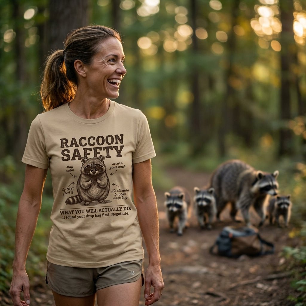 Racoon Safety T-Shirt - S - Sloth & Duck