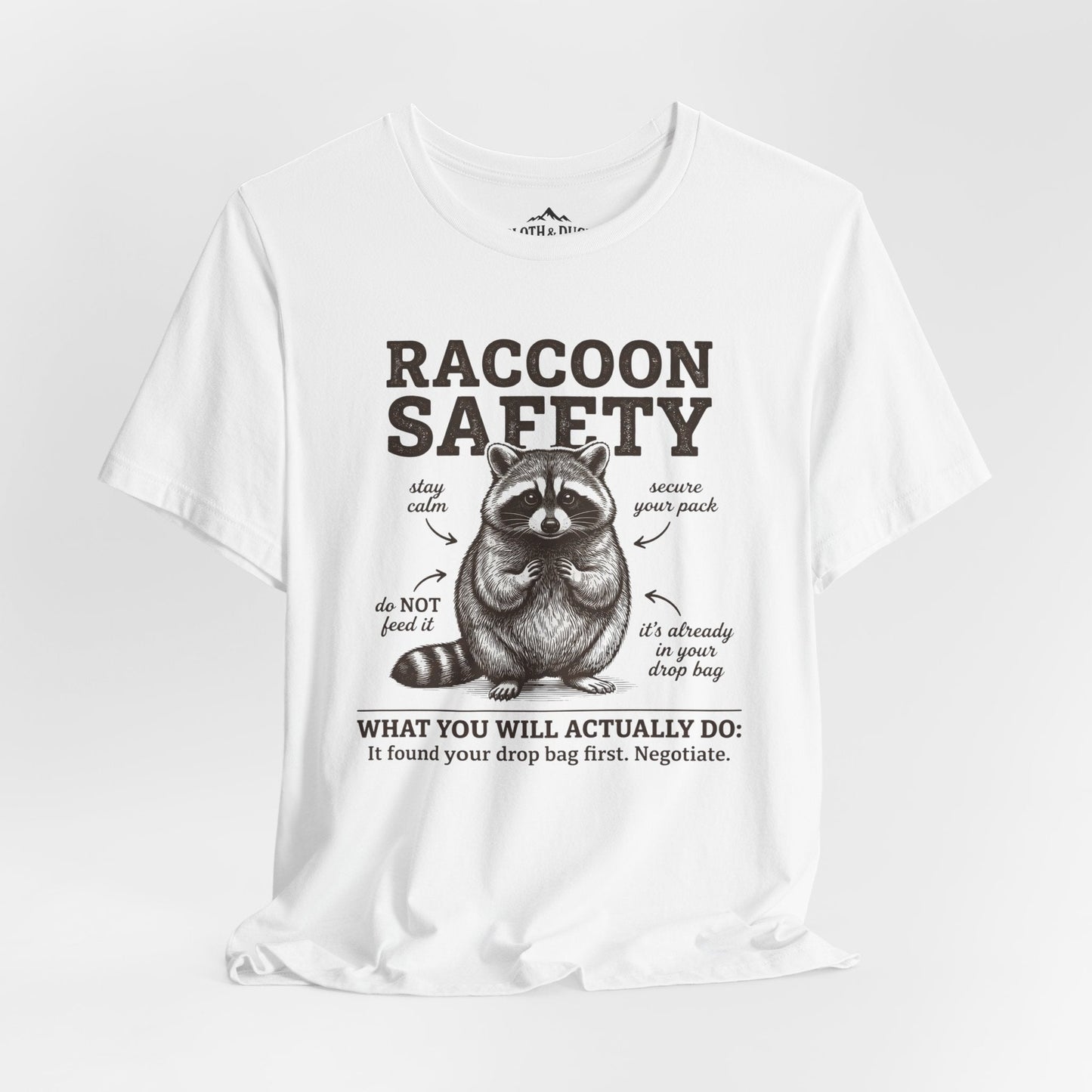Racoon Safety T-Shirt - S - Sloth & Duck
