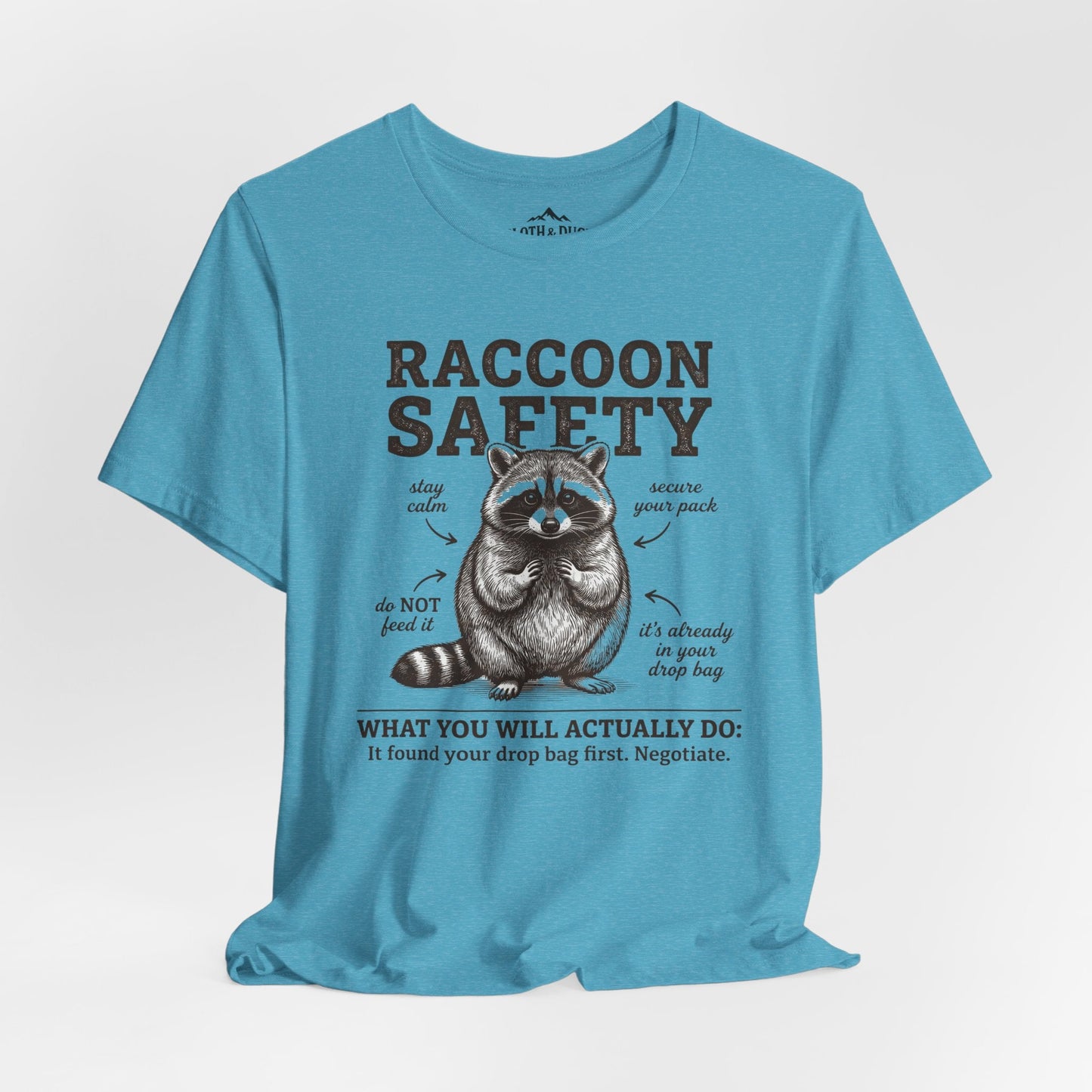 Racoon Safety T-Shirt - S - Sloth & Duck