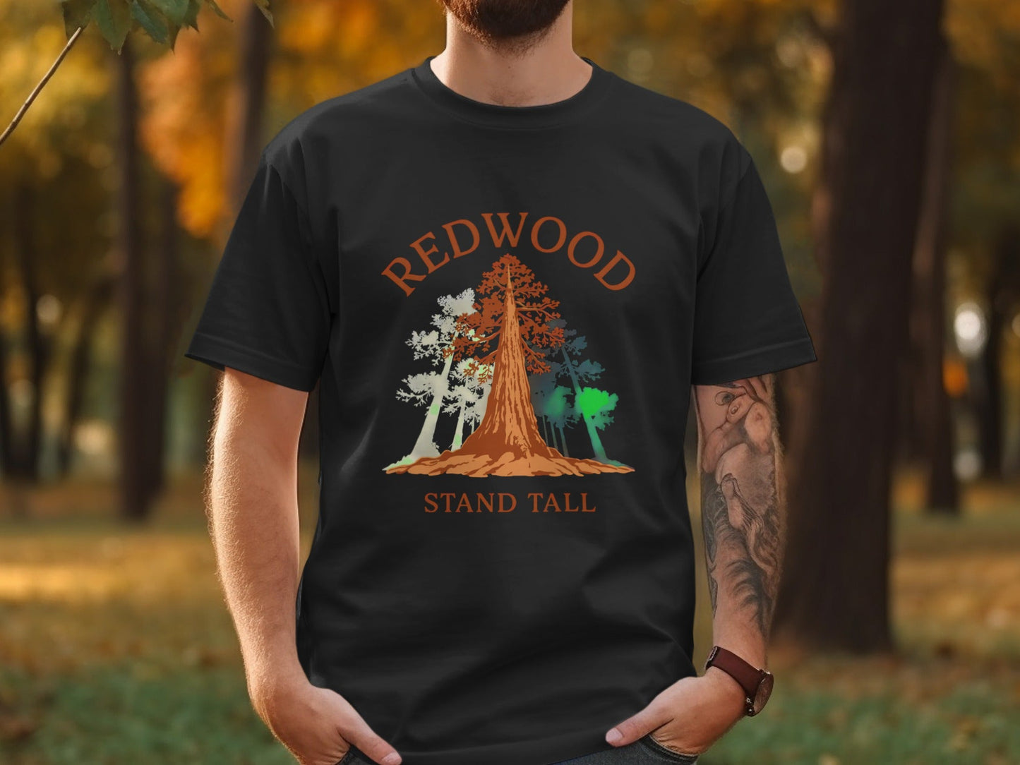 Redwood National Park "Stand Tall" Graphic T-Shirt - S - Sloth & Duck