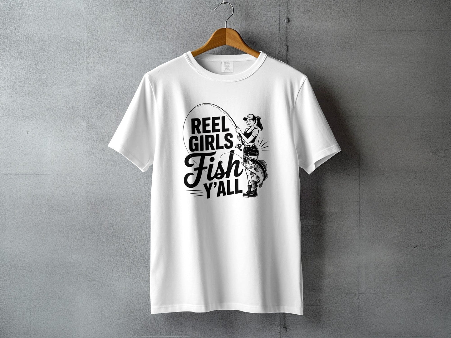 "Reel Girls Fish Y'all" Fishing T-Shirt - Women's T-Shirt - Sloth & Duck