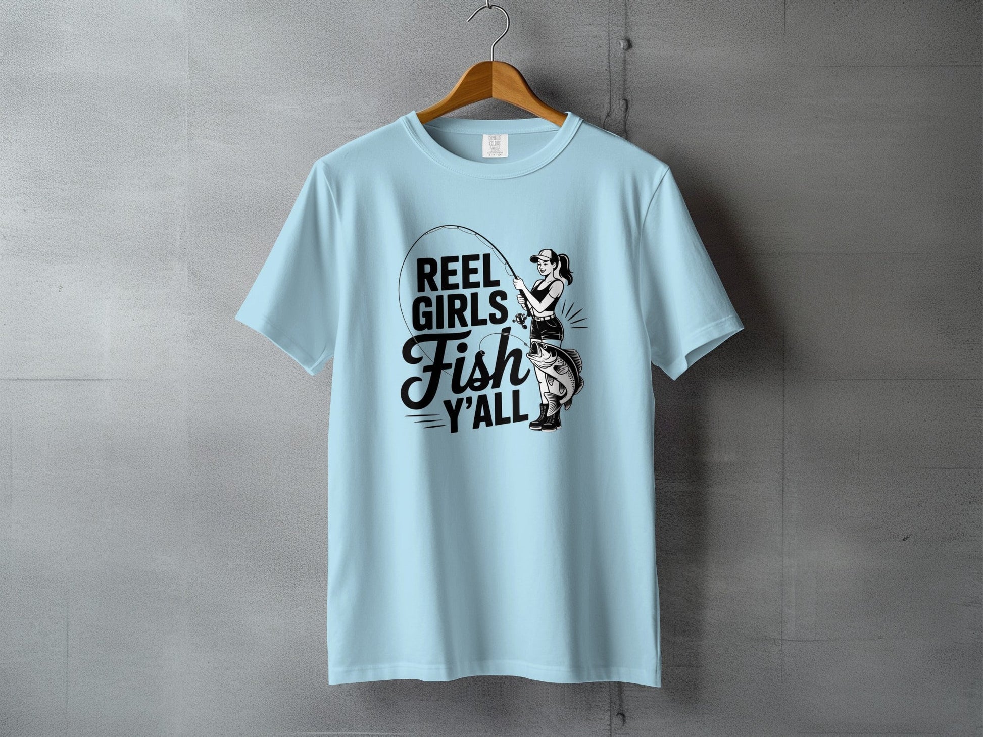 "Reel Girls Fish Y'all" Fishing T-Shirt - Women's T-Shirt - Sloth & Duck