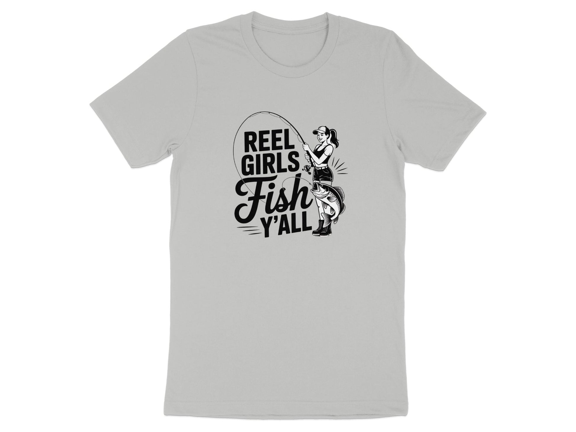 "Reel Girls Fish Y'all" Fishing T-Shirt - Women's T-Shirt - Sloth & Duck