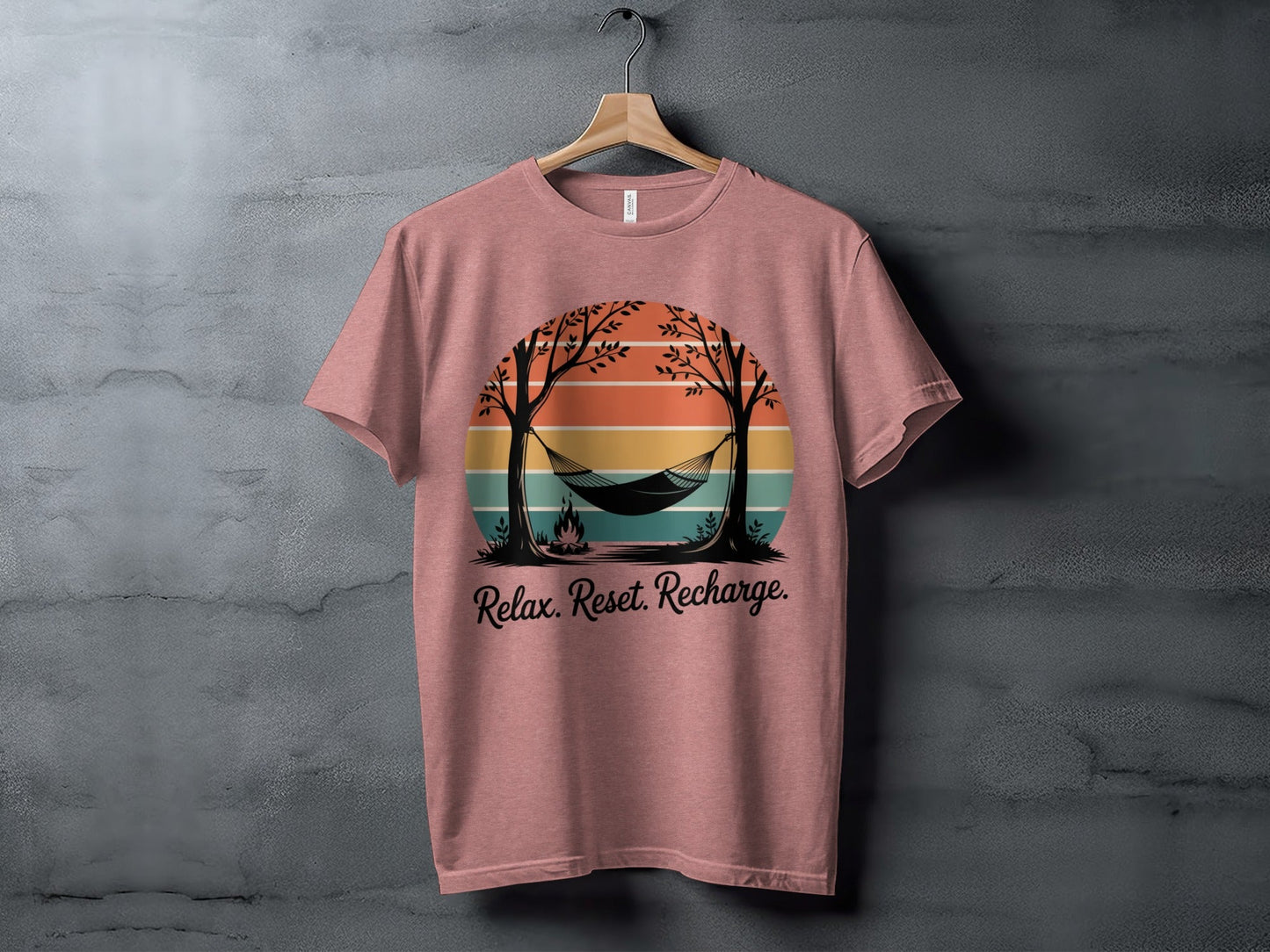 "Relax. Reset. Recharge." Outdoors Nature T-Shirt - Adult - Sloth & Duck