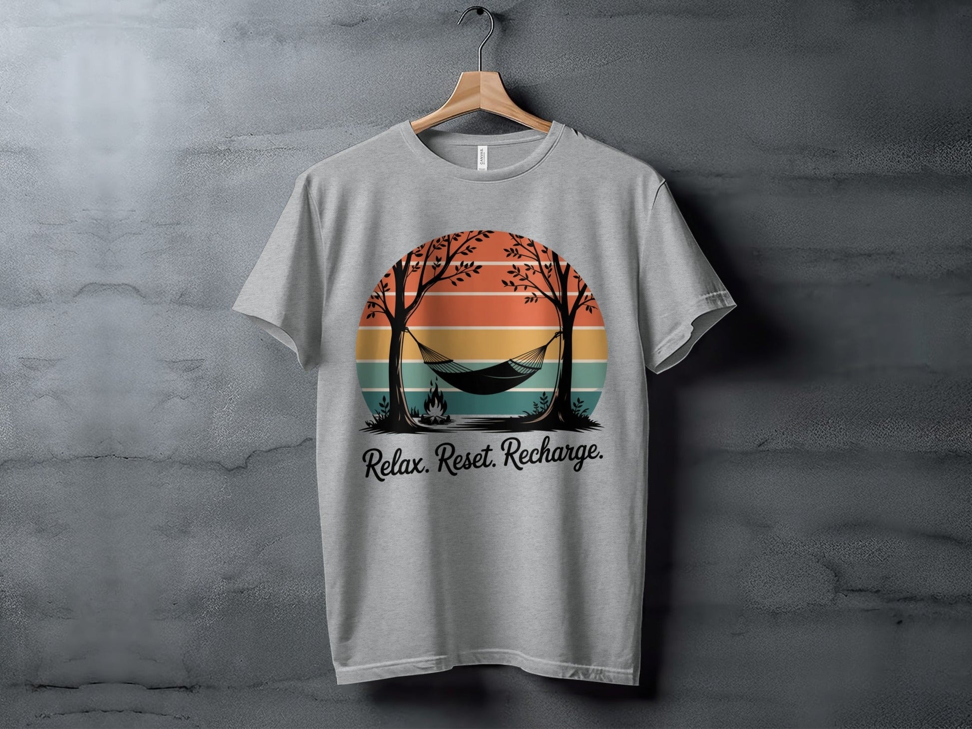 "Relax. Reset. Recharge." Outdoors Nature T-Shirt - Adult - Sloth & Duck