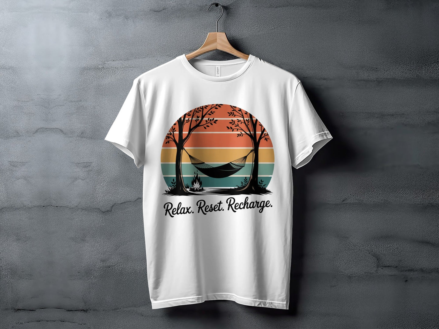"Relax. Reset. Recharge." Outdoors Nature T-Shirt - Adult - Sloth & Duck